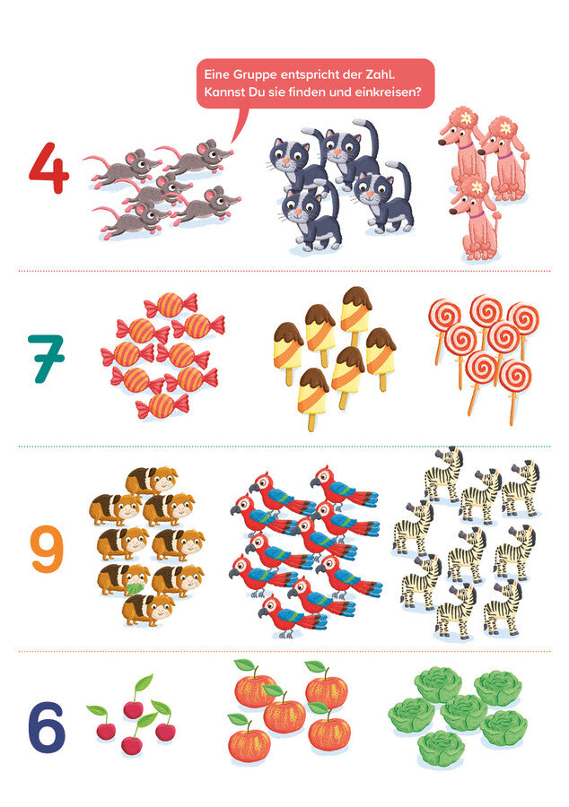 1, 2, 3-Zahlenspaß für die Vorschule