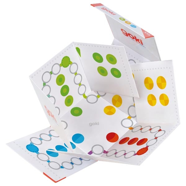 goki XXL Ludo im Würfel zum Aufklappen