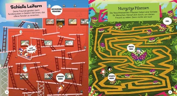 Abenteuer-Labyrinthe. Bunt und spannend.