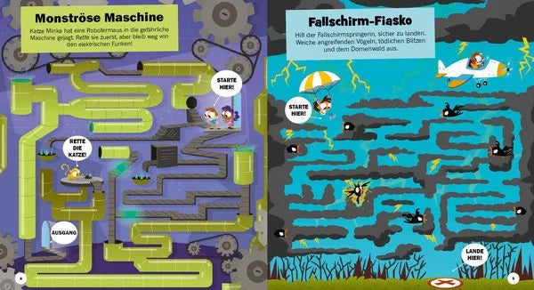 Abenteuer-Labyrinthe. Bunt und spannend.