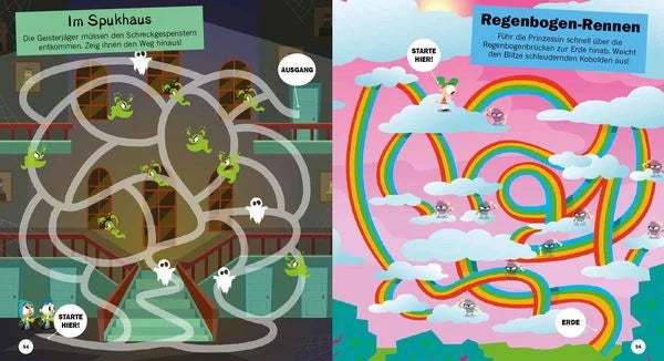 Abenteuer-Labyrinthe. Bunt und spannend.