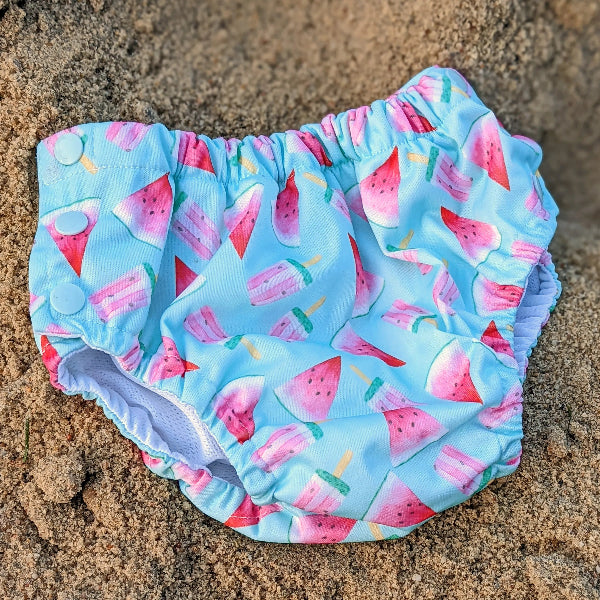 Schwimmwindeln - Blümchen Schwimmwindel Melone