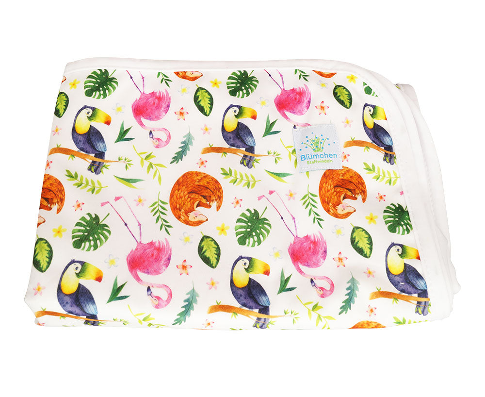 Blümchen Wickelunterlage Flamingo