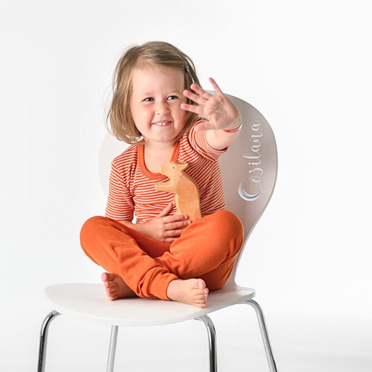 Cosilana T-Shirt safran-geringelt