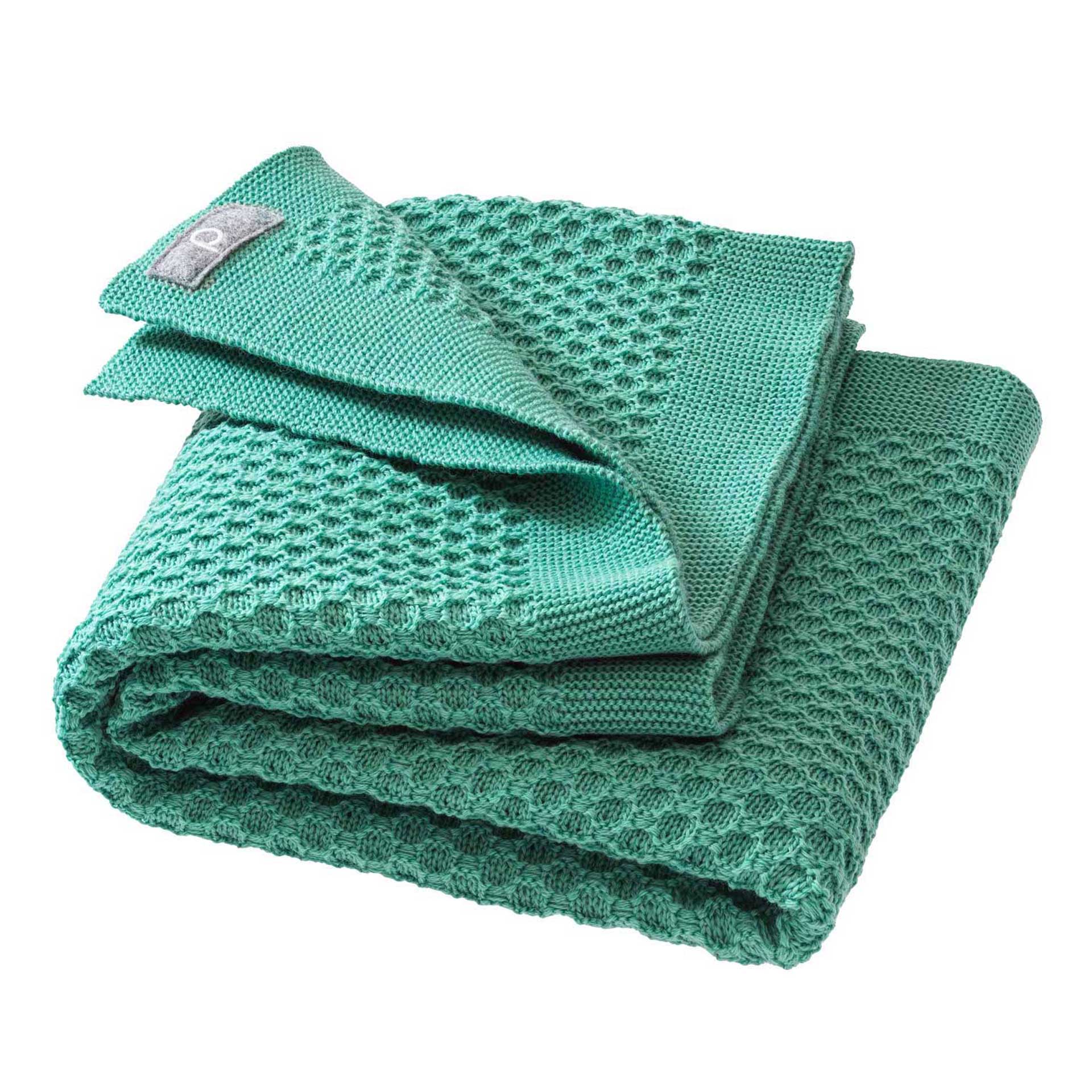 Disana Woll-Babydecke Wabenmuster mint