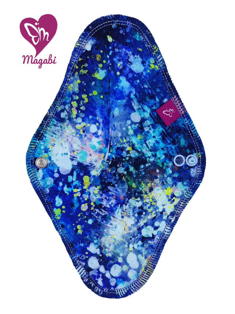 Magabi Slipeinlage Baumwolle Midi Blue Abstraction