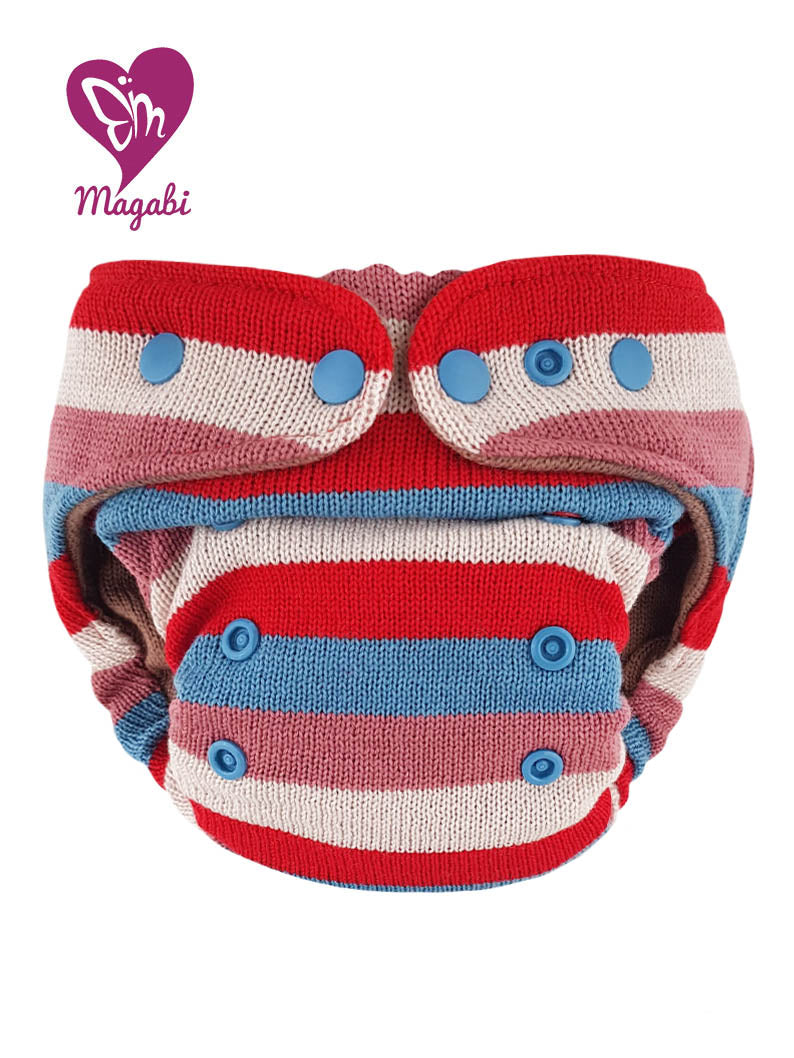 Magabi Wollüberhose ecru-jeans-rot-rosé
