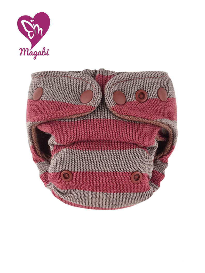Magabi Wollüberhose Newborn berry-taupe