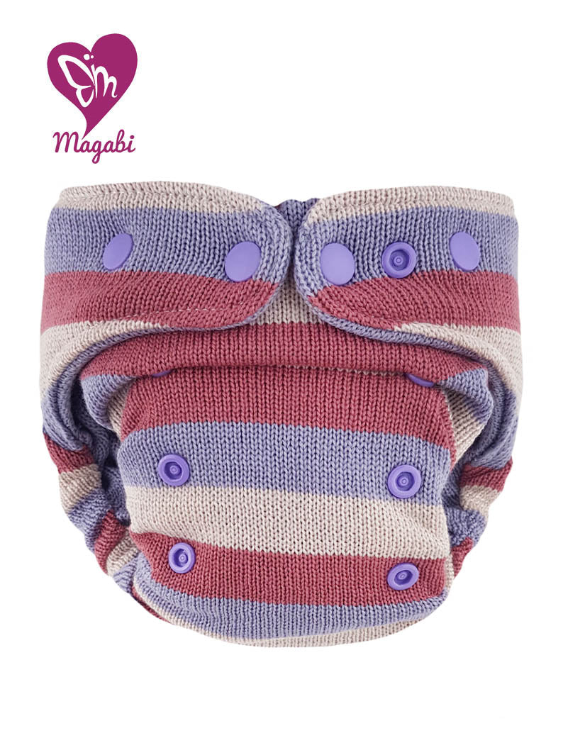 Magabi Wollüberhose OS Lavendel-rosé-ecru