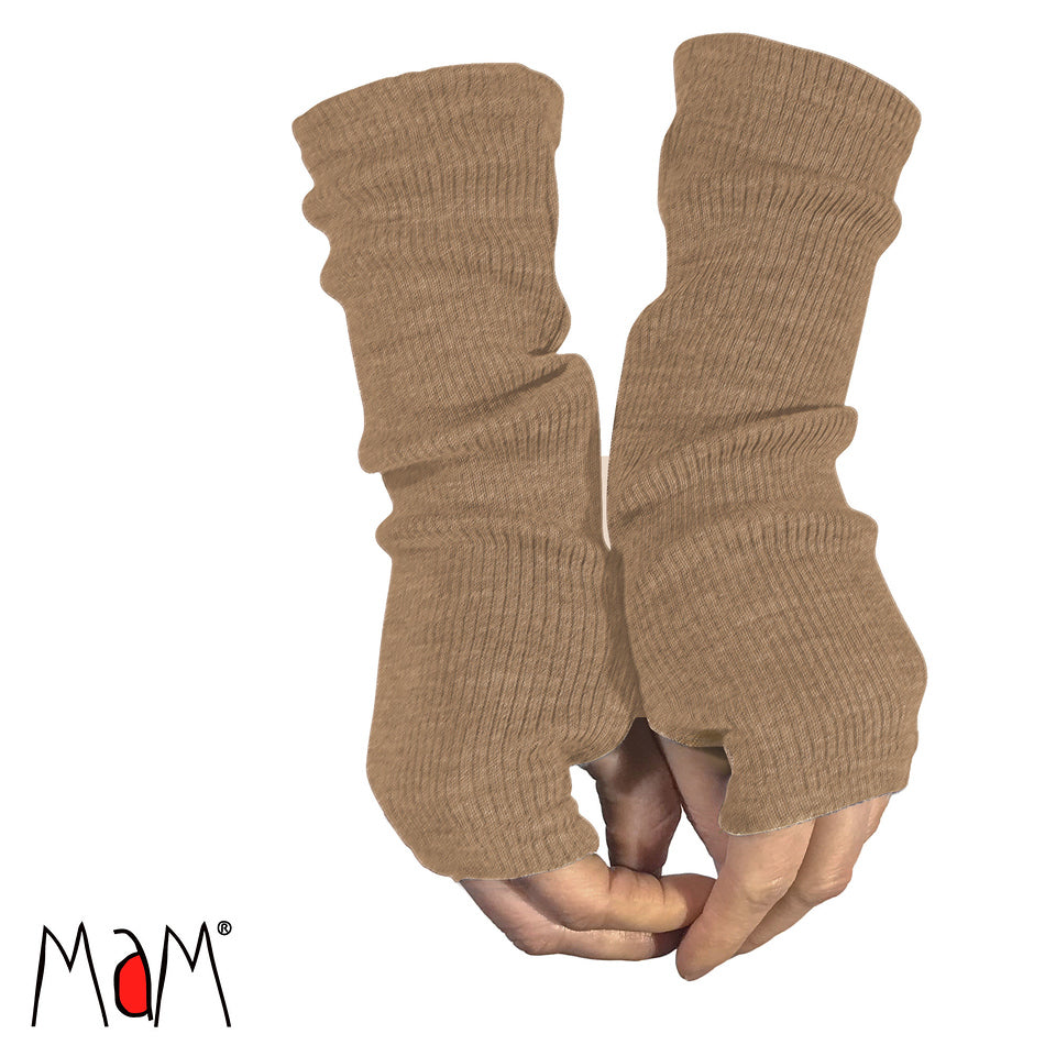 ManyMonths Fingerless Mittens Nutty Granola