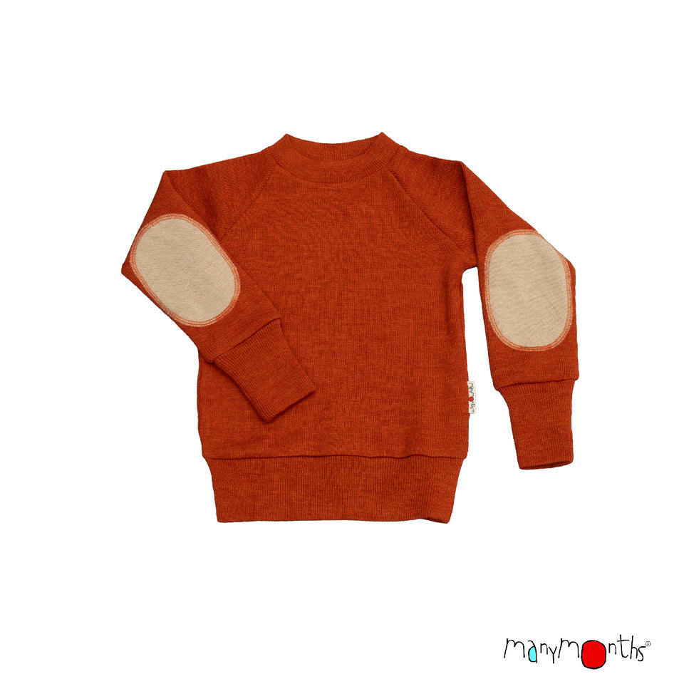ManyMonths Pullover mit Ellenbogenschonern