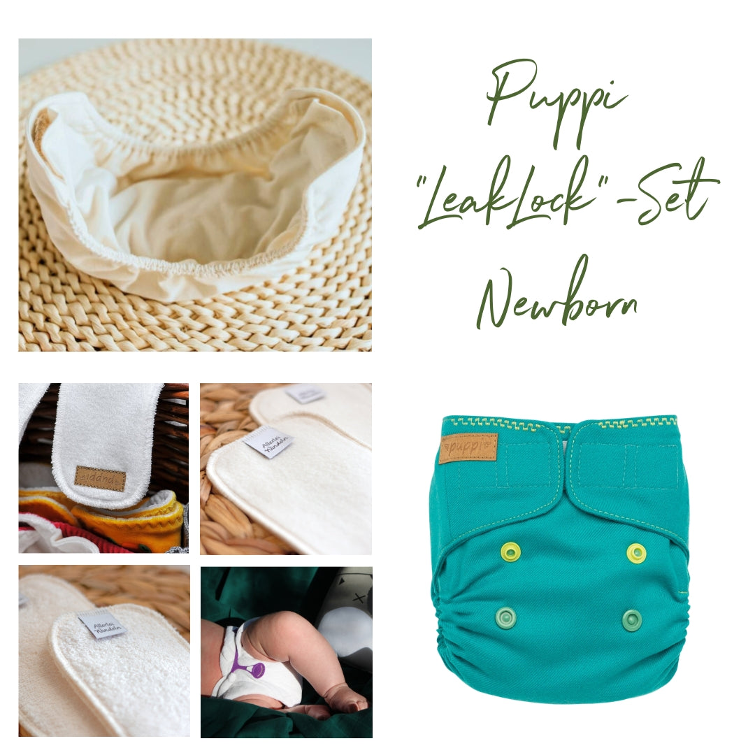 Puppi "LeakLock"-Set Newborn Amazonite Klett
