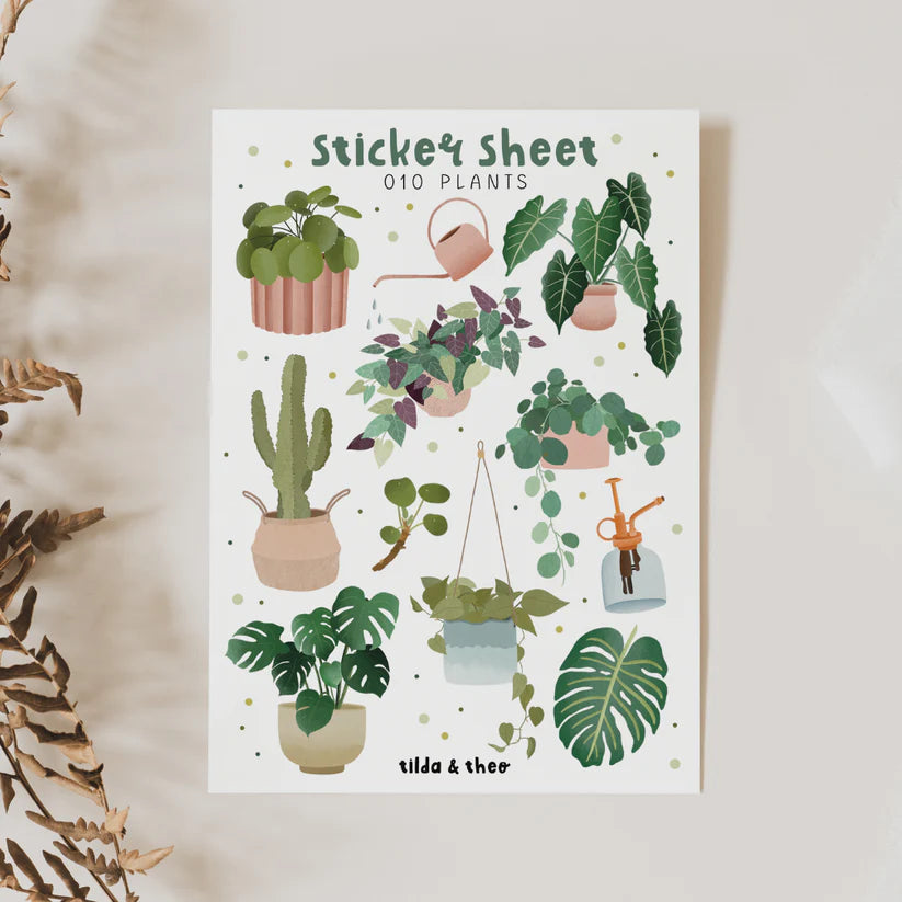 Tilda&Theo Stickerbogen A6 Pflanzen
