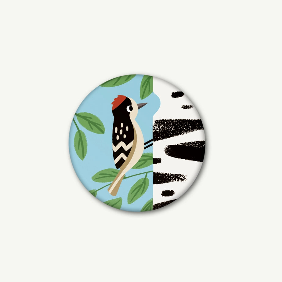 Vierundfünfzig Illustration Magnet 37 mm