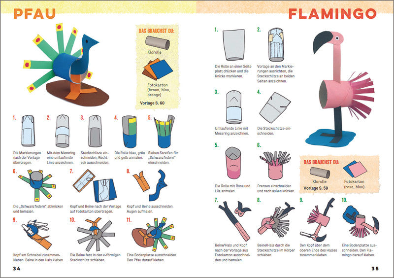Wir basteln einen Klorollen-Zoo