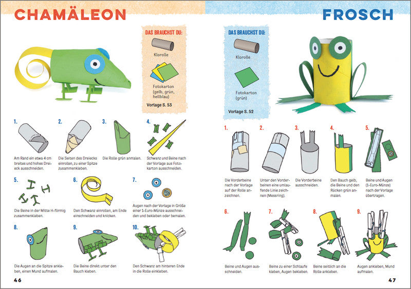 Wir basteln einen Klorollen-Zoo