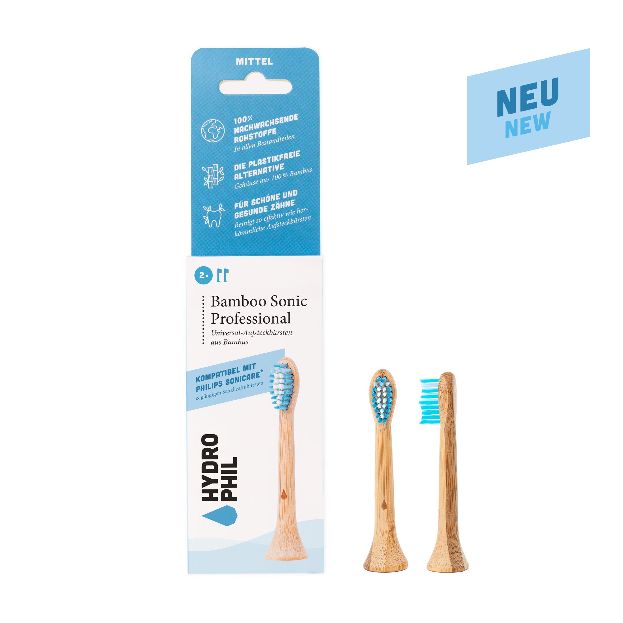 Hydrophil Bamboo Sonic Aufsteckbürste