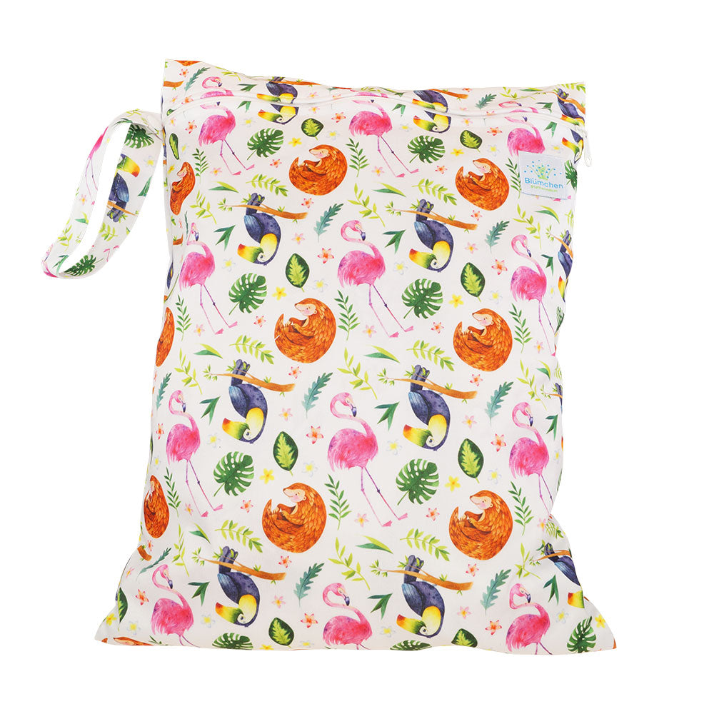 Blümchen Wetbag M Flamingo