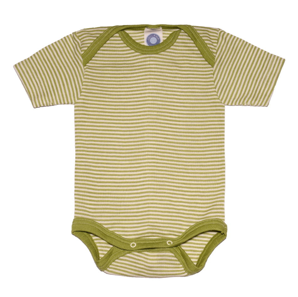 Cosilana Kurzarm-Body grün-geringelt