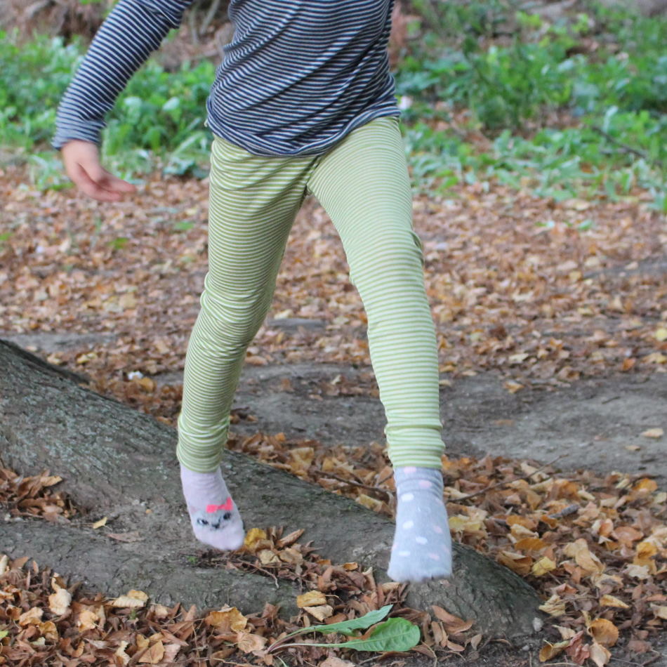 Cosilana Leggings grün geringelt