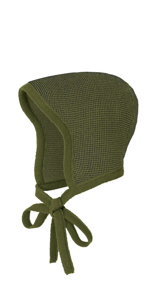 Disana Strick-Häubchen olive-anthrazit