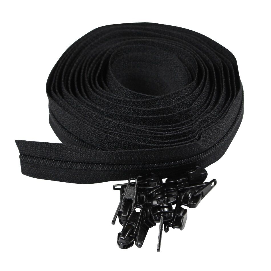 Endlos-Reißverschluss 4mm 3m lang schwarz
