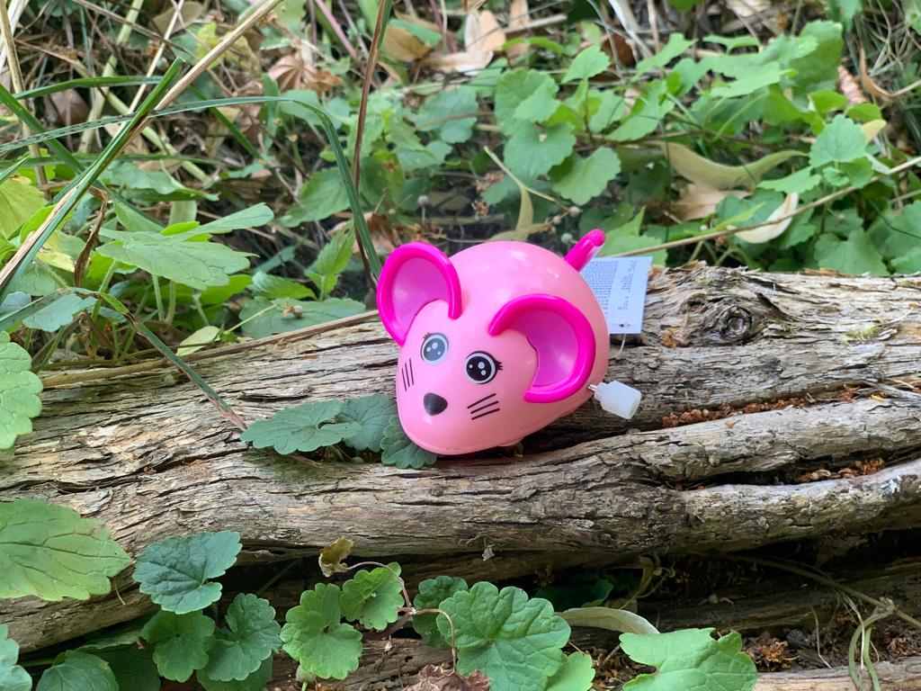 Goki Aufziehmaus Rosa