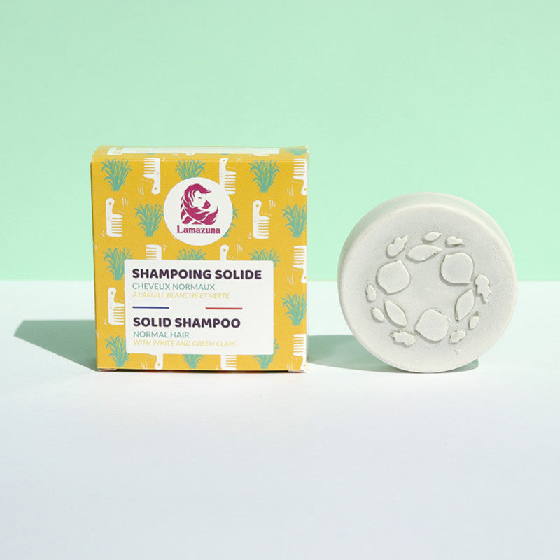 Lamazuna Festes Shampoo mit weißer und grüner Tonerde