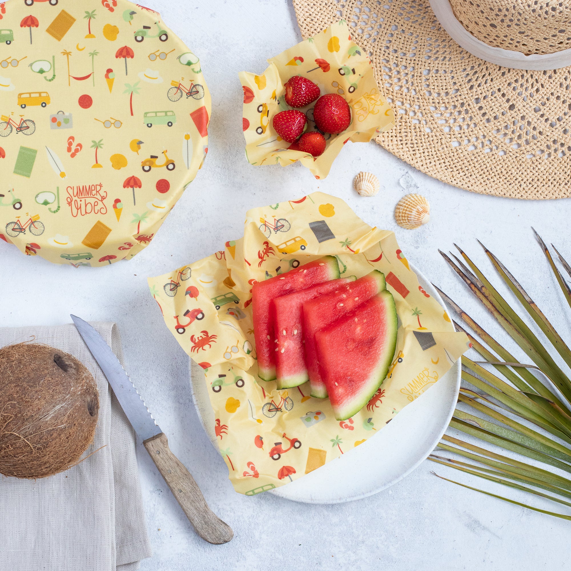 Little Bee Fresh Bienenwachstuc-Set Summer Vibes