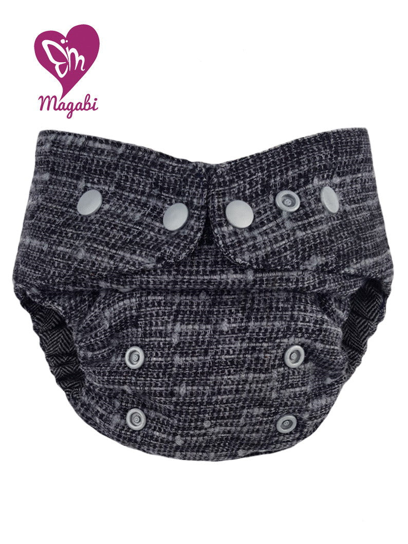 Magabi Wollüberhose grau gemustert OneSize+