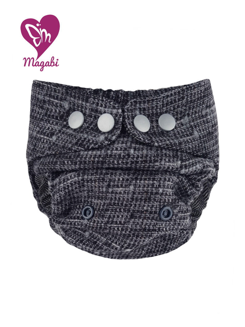 Magabi Wollüberhose grau gemustert S-M
