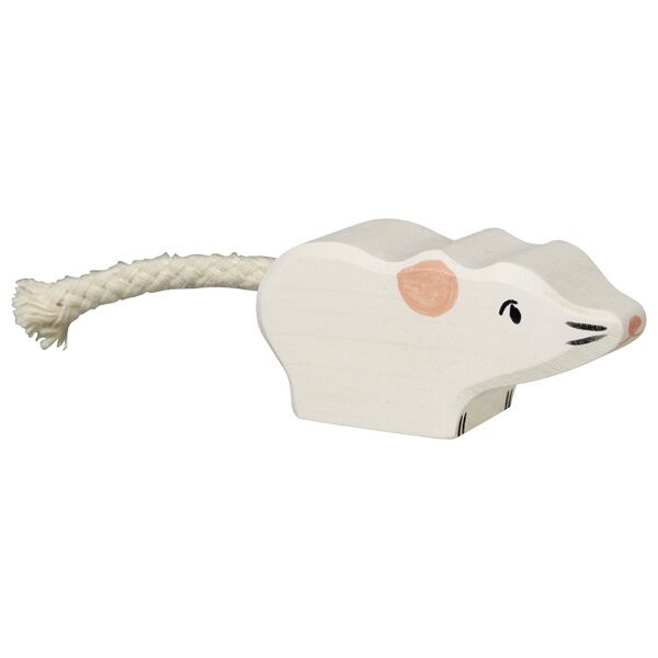 Holztiger Maus weiß