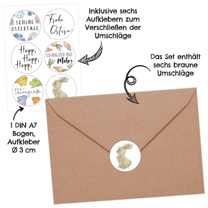 Papierdrachen Osterkarten-Set