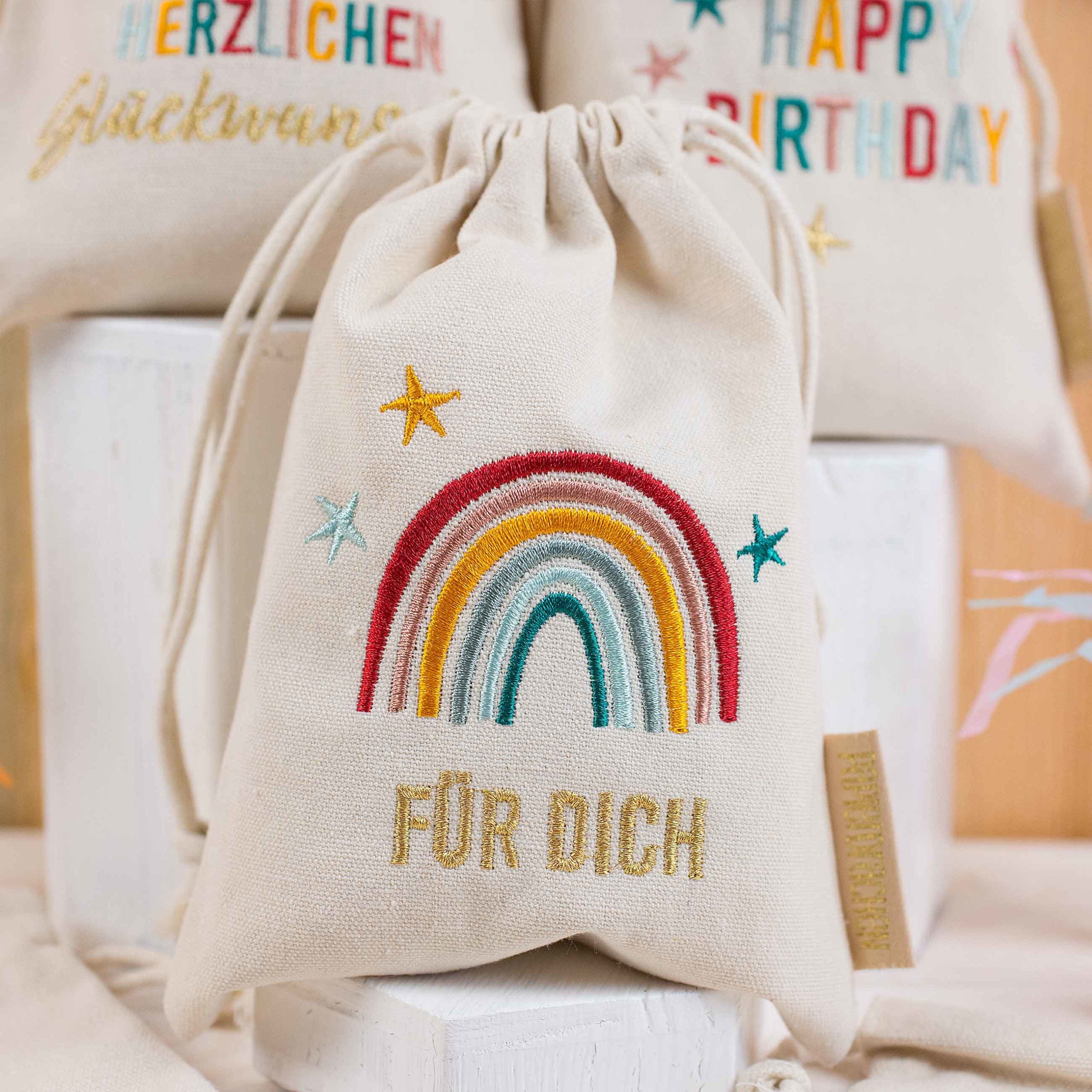 Papierdrachen Geschenksäckchen