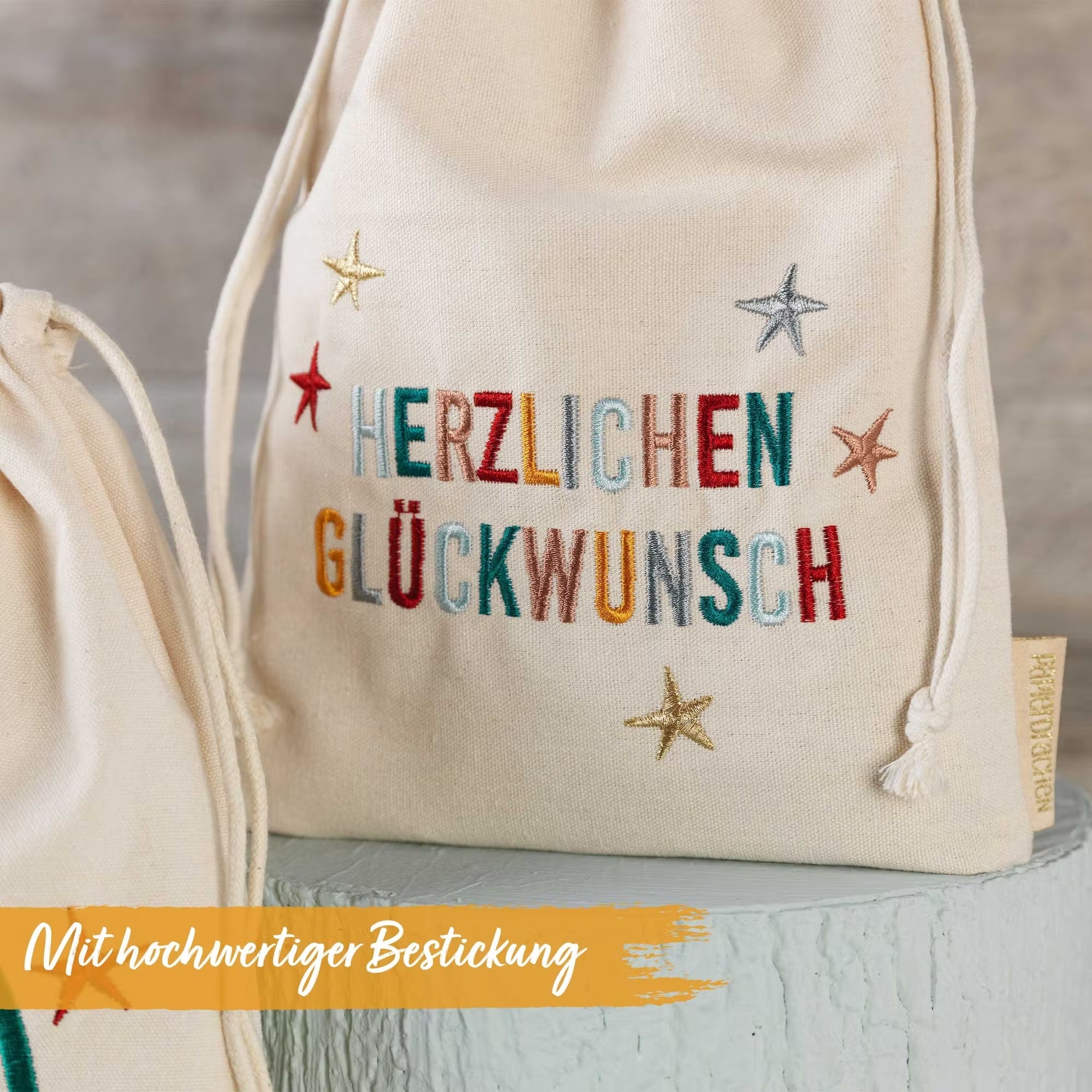 Papierdrachen Geschenksäckchen