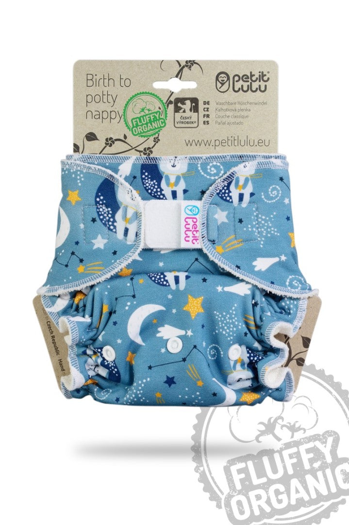 Petit Lulu Fluffy Organic Höschenwindel Bears on the Moon Klett