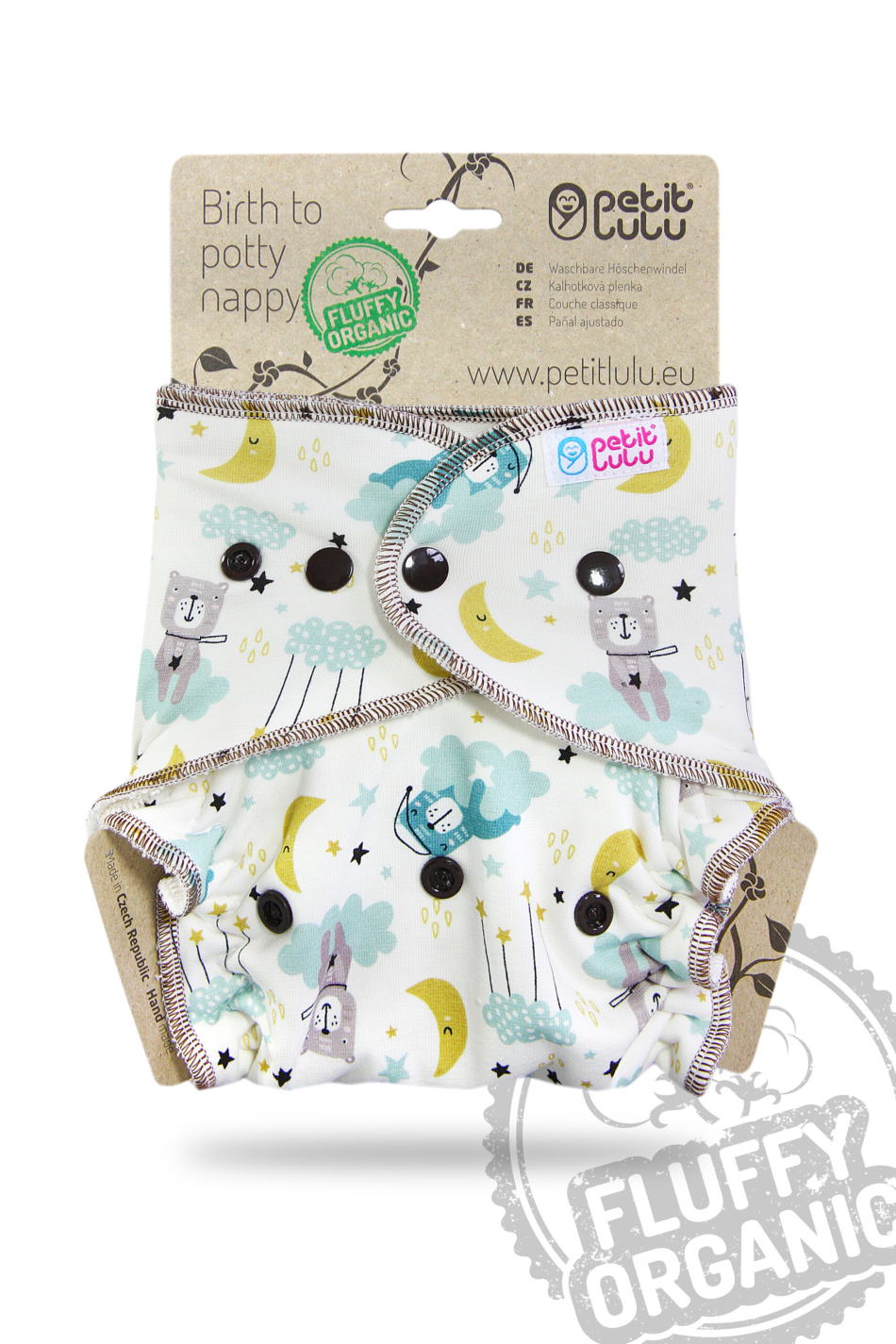 Petit Lulu Fluffy Organic Höschenwindel Good Night Snaps