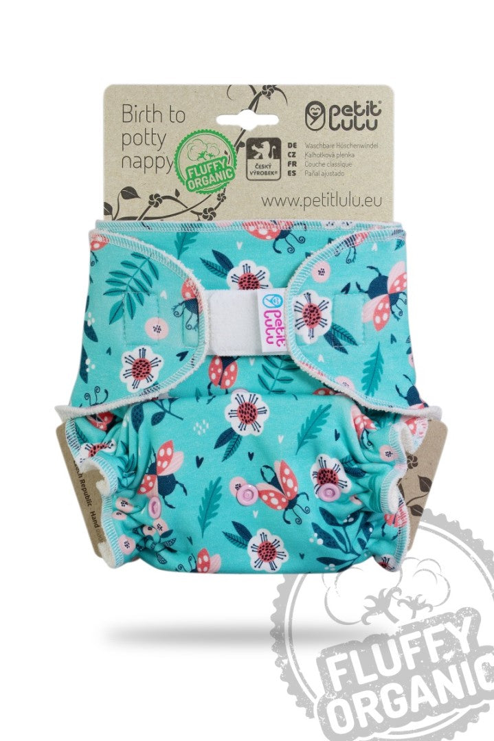 Petit Lulu Fluffy Organic Höschenwindel Marienkäfer Klett