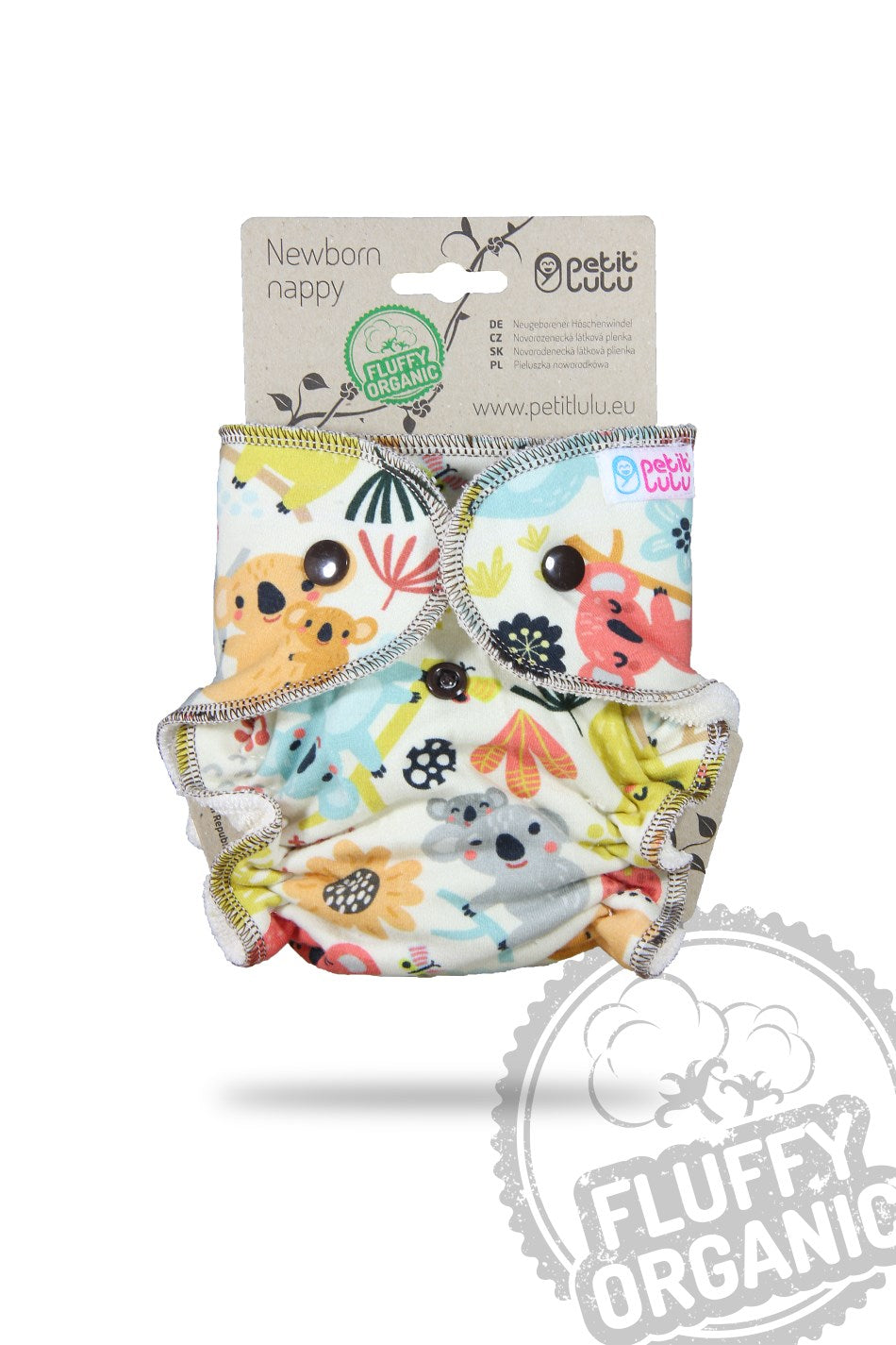 Petit Lulu Fluffy Organic Höschenwindel Koala Nb