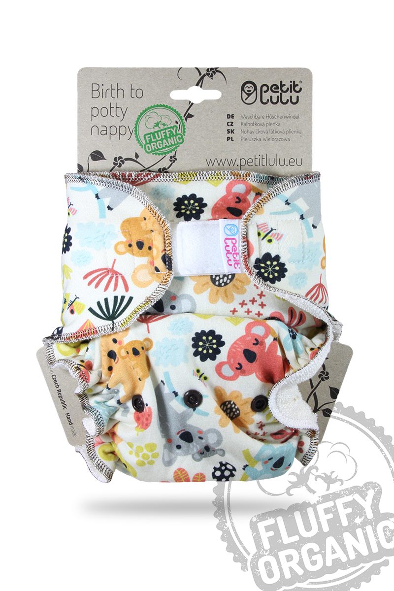 Petit Lulu Fluffy Organic Höschenwindel Koala Klett