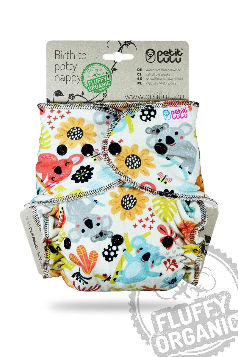 Petit Lulu Fluffy Organic Höschenwindel Koala Snaps