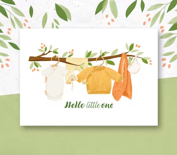 Postkarte Hello little one