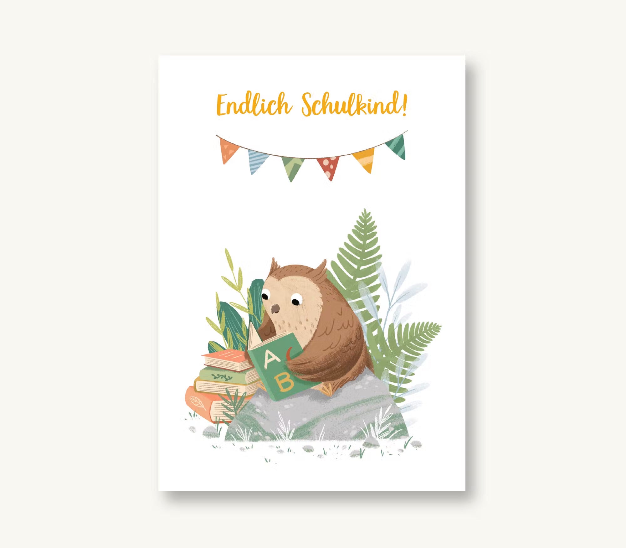 Postkarte Endlich Schulkind