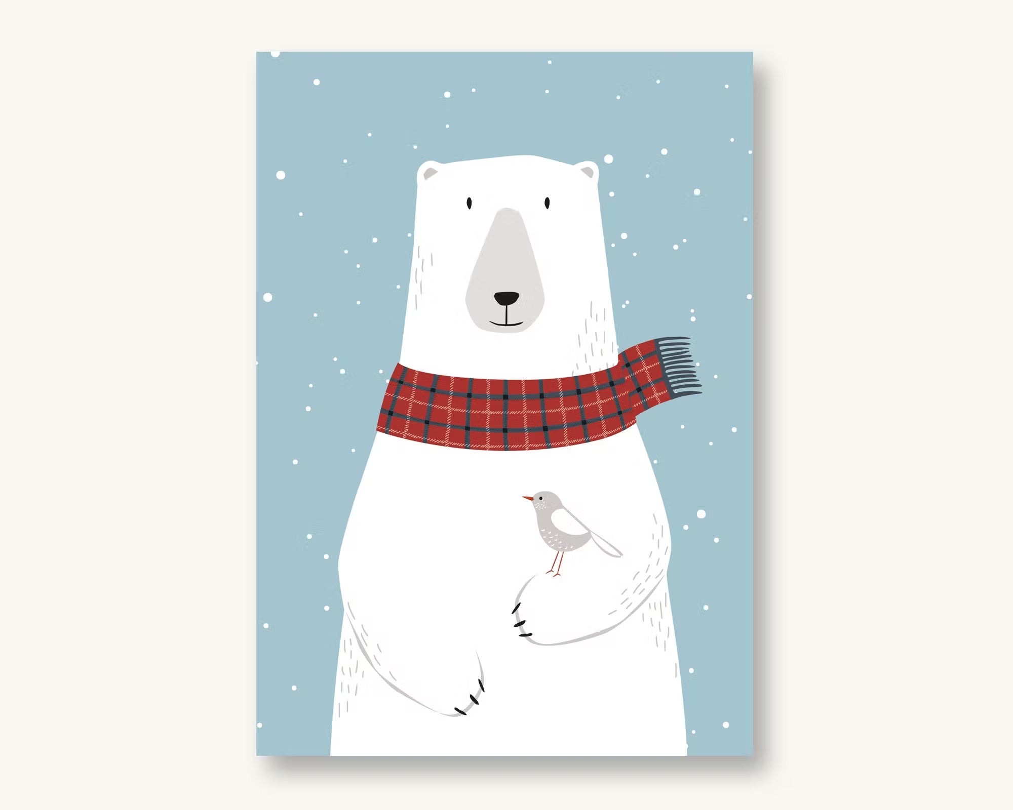 Vierundfünfzig Illustration Postkarte