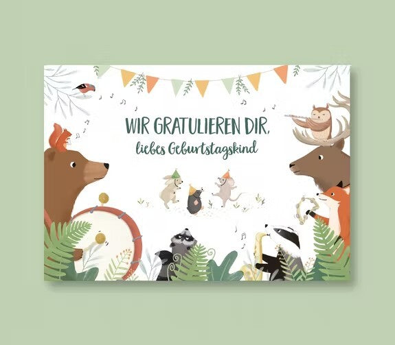 Postkarte "Wir gratulieren dir"