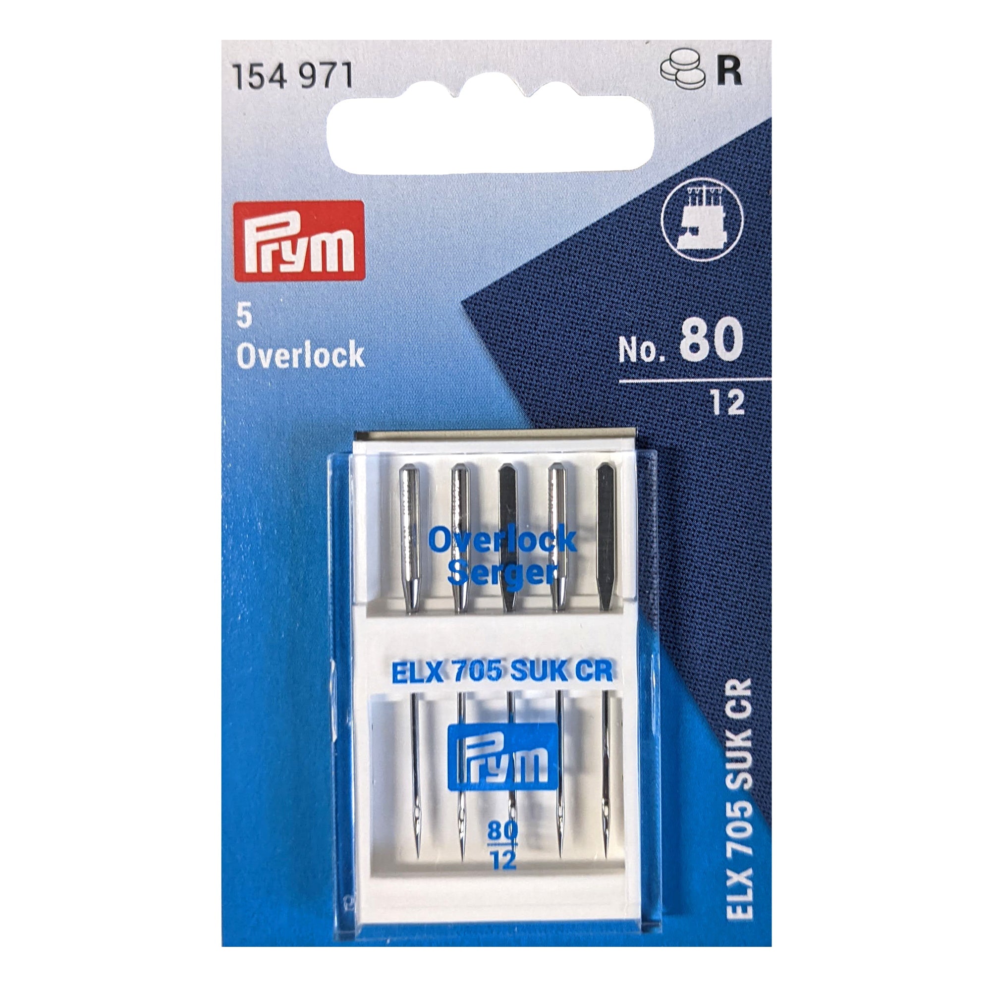Prym Overlocknadeln ELx705 80/12 5er Set