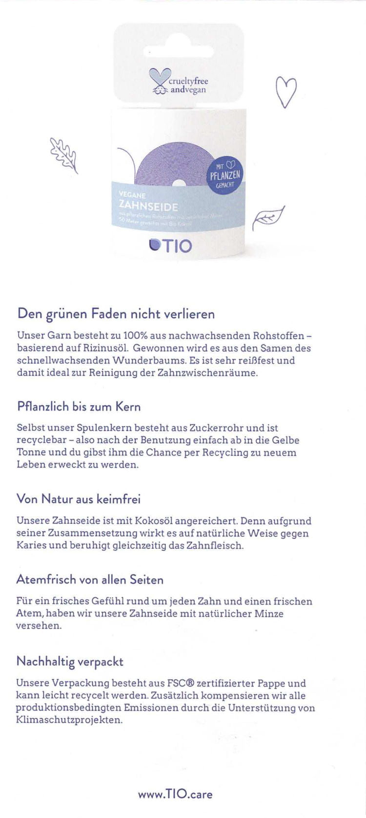 TIOFLOSS Zahnseide-Flyer
