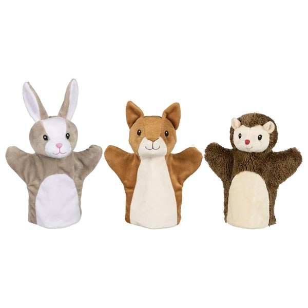 Handpuppe Hase, Eichhörnchen, Igel