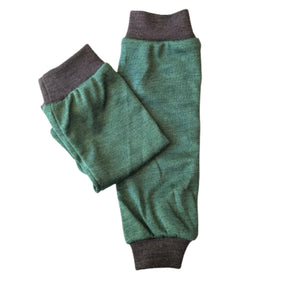 Allerlei Windeln Babystulpen aus Wolle-Seide Smaragdgrün