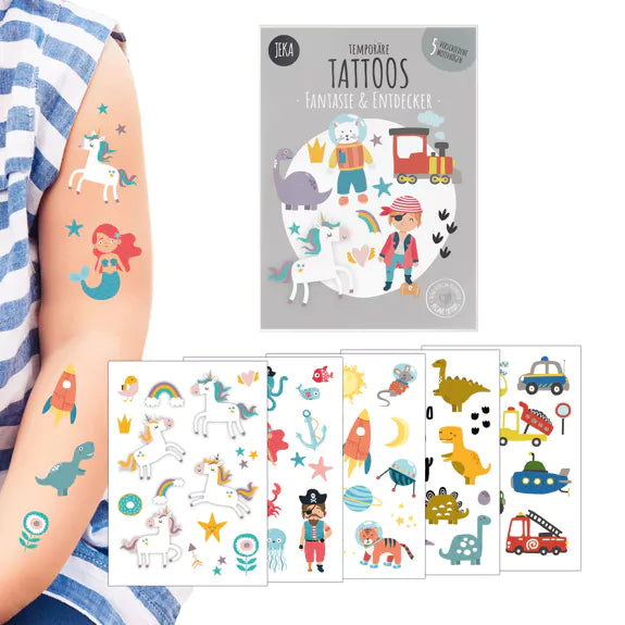 JEKA Kindertattoo-Sets Fantasie & Entdecker